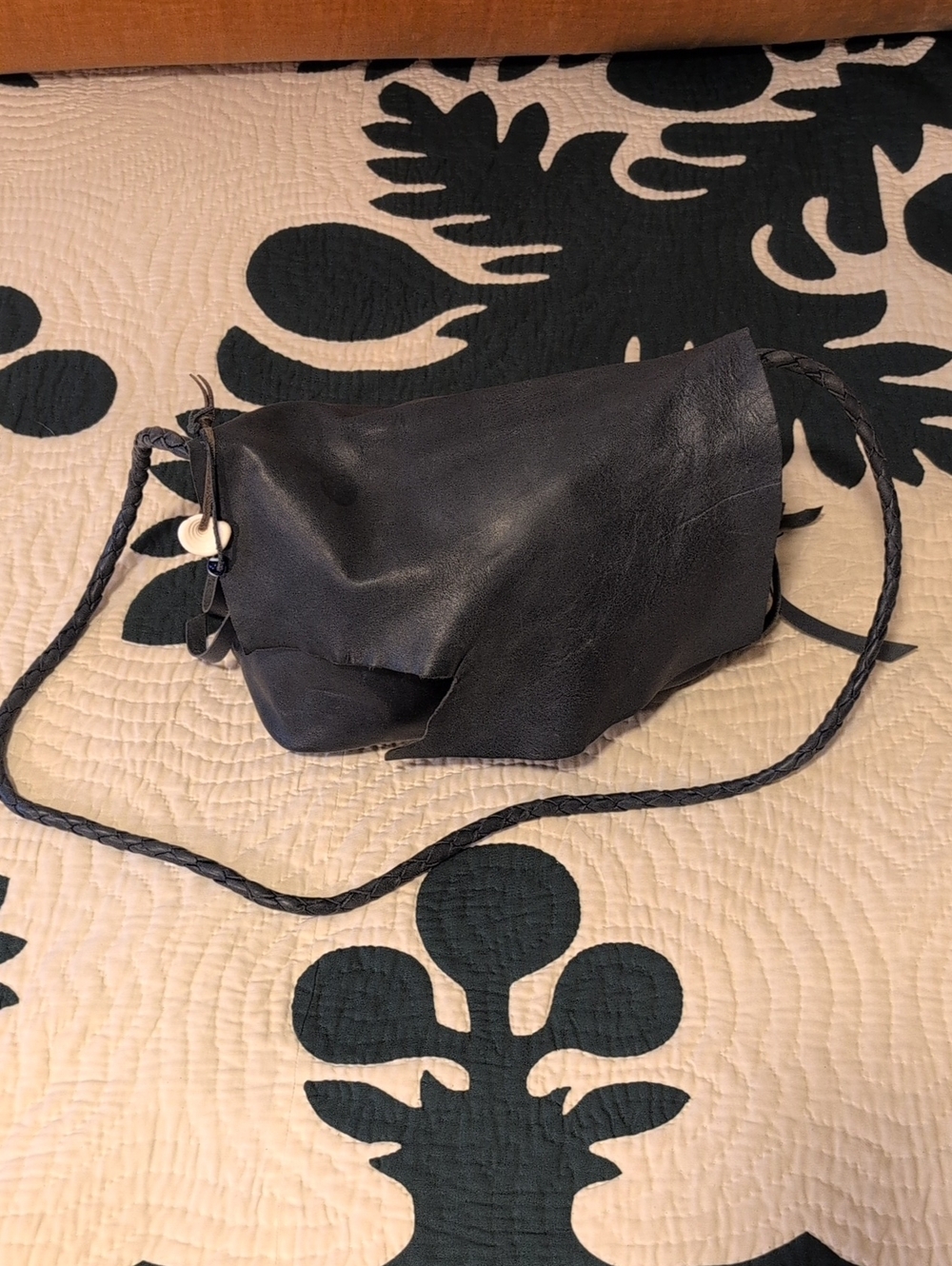 Sky Cody Blue Leather Crossbody Bag - Made In Hawaii